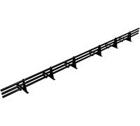 Parotec PARE-NEIGE Kit Tubulaire Complet 3,0 m (300 cm) - Pour toits en tuiles (céramique/béton) - pare-neige/système antineige - 3 tubes, 6 supports - 10 couleurs - RAL 9005 Noir profond