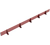 Parotec PARE-NEIGE Kit Tubulaire Complet 3,0 m (300 cm) - Pour toitures à joint debout (double & angulaire), clic/snap - pare-neige - 3 Rohre, 5 supports, 10 couleurs - RAL 3011 Rouge (classique)