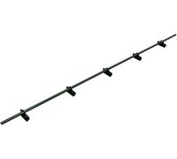 Parotec PARE-NEIGE Kit Tubulaire Complet 3,0 m (300 cm) - Pour toitures à joint debout (double & angulaire), clic/snap - pare-neige - 1 tube, 5 supports - 10 couleurs - RAL 6020 Vert sapin vert foncé