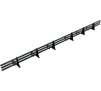 Parotec PARE-NEIGE Kit Tubulaire Complet 3,0 m (300 cm) - Pour tuiles à emboîtement (terre cuite/béton), mécaniques & pressées - pare-neige - 3 tubes, 6 supports - RAL 6020 Vert sapin (vert foncé)