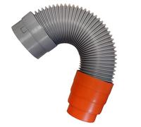 Parotec Tuyau de raccord pour cheminée de ventilation 150 mm | Réducteur - Convient pour raccord de tuyaux d'évacuation, fixation innovante avec verrou, structure flexible