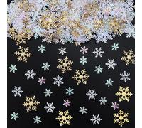 ParPix 3 tailles - Flocons de neige - 800 confettis - Décoration de Noël - Flocon de neige - Décoration de table - Décoration de Noël - Décoration de Noël