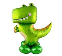 ParPix Ballon gonflable en forme de dinosaure - Taille XXL - 127 x 92 cm - Décoration d'anniversaire d'enfant - Motif dinosaure - Grand format - Vert
