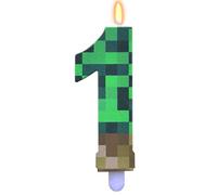 ParPix Bougies d'anniversaire pixels, pour 1er anniversaire (chiffres 1)
