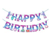 ParPix Guirlande Happy Birthday pour anniversaire d'enfant (violet)