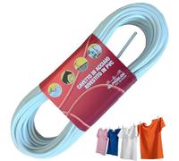 parpyon® Fil pour étaler le linge d'extérieur 20 m x d.4,5 mm, fil résistant pour l'extérieur, fabriqué en Italie, câble en acier revêtu (fil, 20 m)