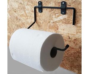 Parpyon Nouveau porte-rouleau industriel mural noir porte-serviettes salle de bain pour rouleau sèche Idéal dans la cuisine, garage, salle de gym, pour bobine de papier jetable (Mod.3NE)