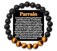 Parrain Bracelet Cadeau pour Mon Parrain Demande Bracelets Cadeaux pour Son Parrain de Filleul ou Filleule Veux Tu Etre Mon Parrain Cadeau Homme Anniversaire Noel Idee Original Bijoux Perles Idée