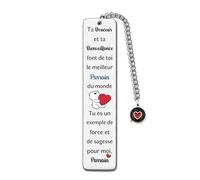 Parrain Marque-Page Noël Fête des Pères Cadeau D’Anniversaire Amour Respect Modèle Rôle Mentor Hommes Retraite Appréciez Rappel Souvenir Accessoire Livre De Filleul Filleule Bienfaiteur Guide