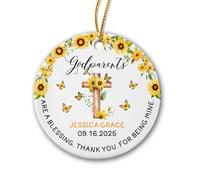 Parrains Et Marraines, Merci D'Être À Moi Ornement Suspendu Décoratifs Décoration De Noël A Suspendre Drôle Pendentif De Noël pour Mariage Maison Fête