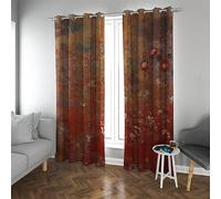 PARREN Odilon Redon Style Rideau Isolé Thermique pour Chambre Salon Rouge Abstrait Fleurs Rideaux Rideaux Fermiers 2 Panneaux 140x230cm