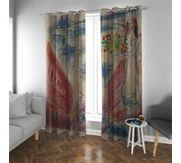 PARREN Rideau occultant de Style Marc Chagall avec Avenue De La Victoire à Nice Motif Chambre Assombrissant Rideaux Épais pour Salon Chambre 140x230cm