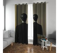 PARREN Rideau occultant pour Chambre à Coucher-René Magritte La Reproduction Interdite imprimé Peinture Rideaux 2 Panneaux-Blocage de la lumière Isolation Thermique 140x215cm