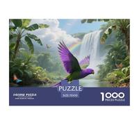 Parroquet à Ailes violettesPuzzle 1000 Pièces Loisir Pédagogique Amis Et Collèguesoiseau Cohésion Sociale Déco Bureau 70x50cm/1000pcs