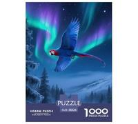 Parroquet Bleu à Bec rougePuzzle 1000 Pièces Complexité Modérée Enfants 10+Oiseau Jeu De Détente Décoratif 38x26cm/1000pcs