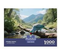 Parroquet Bleu à Bec rougePuzzle 1000 Pièces Travail Intellectuel Adolescentsoiseau Esprit Créatif 70x50cm/1000pcs
