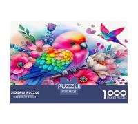 Parroquet Puzzles Jeu De Société Adulte Activités Familiales Stimulantes 1000 Stukjes Oiseau Casse-tête Qualité Premium pour Adultes 38x26cm/1000pcs