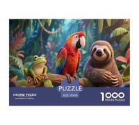 Parroquet1000 Piece Jigsaw Puzzles for Adults and Kids Family Game Dessin animé StyleFun and Challenging Home Decors Great Cadeau Idea70x50cm/1000pcs