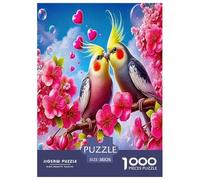 Parroquet1000 Pièces Aquarelle Puzzle Animaux pour Adultes De Jeu pour Adultes Parfaitpourla Détente Paysagedes QuatreSaisons 38x26cm/1000pcs