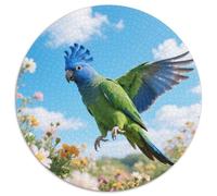 ParroquetPuzzle Rond 1000 Pièces Détails Multicouches pour Designers Et Artistes Complexité Artistiqueoiseau Décor Atelier Ou Cadeau 1000pcs (67.5x67.5cm)