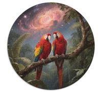 Parrot 1000 Pièces Puzzles Convient Aux Adultes Aux Enfants Animal Puzzle Circulaire Décompression Et Cadeau des Cadeaux De Voyage De l'art De La Décoration Moderne 1000pcs (67.5x67.5cm)