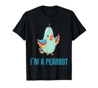 Parrot Apparel Fruit of Loom Original T I'm A Pearrot Funny Poire Perroquet T-Shirt Graphique avec Valeur, Homme, Noir, S Homme (Lot de 1)