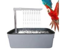 Parrot Bathtub, Automatic Pet Bird Shower, USB Powered Cockatiel Bathtub, Interactive Bathing Toy for Any Breeds, Easy-to-Use Cage Accessory, Encourages Healthy Cleaning Habits