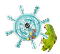 Parrot Bead Spinner Toy - Spinner Rattle Bird Toy | Amusement Windmill | Stainless Steel, Rotating Chewing Exercise Wheel, Colorful, Biting Toý, Perfect For Cockatiels Budgies Lorikeets Parak