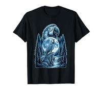 Parrot Bird Howling at The Moon Funny Meme Men Women T-Shirt