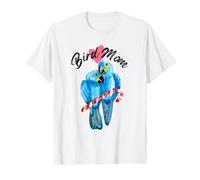 Parrot Bird Mom Aquarelle en Jacinthe T-Shirt Graphique avec Valeur