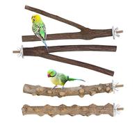 Parrot Bird Standing Pole, Cage à oiseaux en bois, plateforme suspendue pour oiseaux, hamac balançoire, convient pour aras et autres animaux de compagnie (Combi 7, 2 x 20 cm)