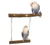 Parrot Bird Standing Pole, Cage à oiseaux en bois, plateforme suspendue pour oiseaux, hamac balançoire, convient pour aras et autres animaux de compagnie (combinaison 1, 2 x 20 cm)