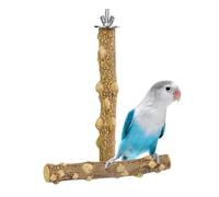 Parrot Bird Standing Pole, Cage à oiseaux en bois, plateforme suspendue pour oiseaux, hamac balançoire, convient pour aras et autres animaux de compagnie (Combi 3, 2 x 20 cm)