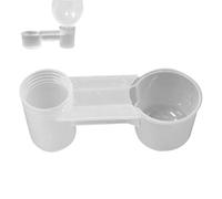 Parrot Bird Water Feeder, Safe Transparent Scientific Design Device, 3.94x1.57x1.57 inches No Spill Drinking Container Ideal for Chickens, Pigeons, Chickadees and Small Birds