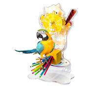 Parrot Bite-Resistant Toy, Birdcage Spinner Toy, Rattle Toy for Parrots, Interactive Birdcage Toy, Fun Bird Toy for Cockatiels, Healthy Parrot Toys, Rattle Spinner Bi