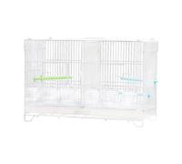 Parrot Cage Métallique Intégrant Birdcage Durabilité Renforcée Maison pour Perroquets Fonctionnement Simple Équipée de Six Mangeoires et Grille