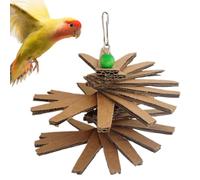 Parrot Chew Toy - Rotating Paper Cardboard Chain, Hanging Cage Activity, Sh