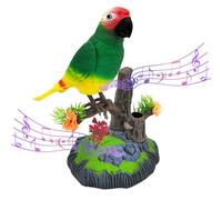Parrot Chirping Jouet de Chant électronique pour, Figurine de Parler activée par la Voix | Modèle d'oiseaux interactifs réalistes avec capteur pour et Adultes Décoration