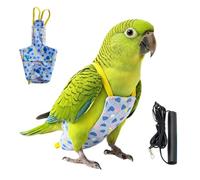 Parrot Clothes with 2 Meters Traction - Rope Washable Cockatiel Vest Bird