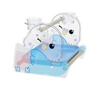 Parrot Desktop Stand - 9.84 inch Acrylic Bird Play Plątform | Acrylic Anti Slip Base - Stable Easy Clean Stand for Cockatiels Parakeets Conures Macaws Lovebirds Finches Supports Taming & Exercises