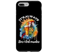 Parrot Drinking Its Beer O'Clock Somewhere Always 5 O Clock Coque pour iPhone 7 Plus/8 Plus