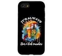 Parrot Drinking Its Beer O'Clock Somewhere Always 5 O Clock Coque pour iPhone SE (2020) / 7 / 8