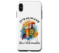 Parrot Drinking Its Beer OClock Somewhere Always 5 O'Clock Coque pour iPhone XS Max