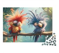 Parrot Duo Puzzle 1000 Pièces avec Couleurs Éclatantes, Puzzle Complexe Jeu Éducatif Décompression pour Une Activité Détente, Fun Fresent & Activités pour La Maison 38x26cm/1000pcs