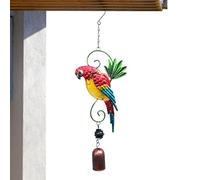 PARROT ÉINS CHIMES POUR LA CHIME DE VENTEUR DE LA CARAKEET,Mignon Met Memorial Wind Chimes | Figurines d'oiseau métallique Windchime pour le patio, la maison ou