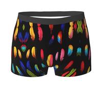 Parrot Feathers Boxer imprimé pour homme - Slip respirant et à séchage rapide, multiple (S-XXL), noir, XX-Large