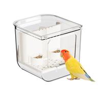 Parrot Feeder - Transparent Bird Food Feeder | Cage Food Dispenser for Conure, Parrot, Parakeet, Cockatoo, Canary, Finch, Cockatiel, Lovebird, Small to Medium Birds