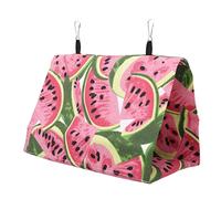 Parrot Hammock Canvas Triangular Bed | Watermelon Pattern Soft Comfortable Bird Resting Spot for Play & Relaxation | Safe Hiding Place for Parrots/Cockatiels/Budgies (25 * 15 * 18CM)