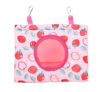 Parrot Hammock | Warm Fleece Bird Bed for Cage/Play/Sleep | Triangular Hanging Resting Spot with Easy Installation Hooks | Sturdy Polyester Flannel for Parrots & Small Birds (Pêche Rose)