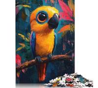 Parrot in Jungle Puzzle 1000 Pièces Cadeau Unique Jeu Éducatif Défi Jouet À De Qualité Supérieure Peinture Art pour Adultes Et Enfants À Partir De 12 Ans 1000pcs (40x28cm)